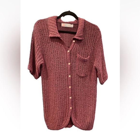 Free People FP BEACH Womens Sz S Button Front Cardigan Sweater Chunky Knit Brown - Picture 2 of 13